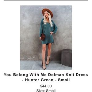 NWOT Vici You Belong With Me Dolman Knit Dress